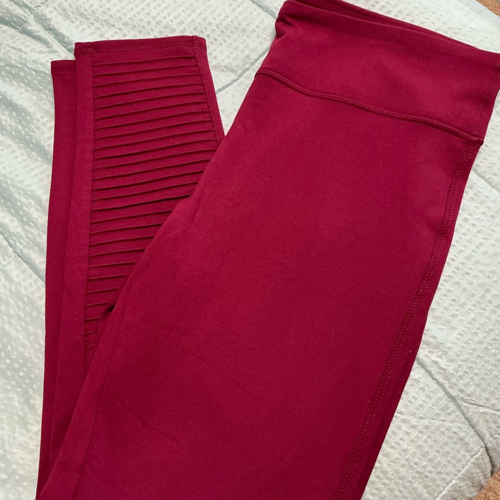 Threads 4 Thought Deep Red Active Leggings